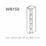 BRIKS szafka wisząca pionowa WB 150 L/P