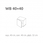 BRIKS szafka wisząca kwadrat WB 40/40 L/P