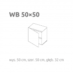 BRIKS szafka wisząca kwadrat WB 50/50 L/P