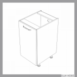 KAMMONO Fronty M4 Akryl - szafka dolna z drzwiami D40.1