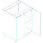 VENEZIA BIAŁA D60 szafka kuchenna dolna 60 - kuchnia skandynawska 