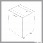 KAMMONO Fronty M4 Akryl - szafka dolna z drzwiami D60.1