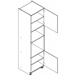 VENEZIA GRANATOWA D60PKMV/2333 P/L słupek kuchenny 60 do zabudowy piekarnika i mikrofalówki - kuchnia skandynawska 