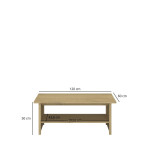 DENZEL ława 120 dąb cremona / dąb lefkas