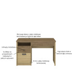  DENZEL biurko 1d2s/120 dąb cremona / dąb lefkas