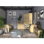 DENZEL szafa narożna 2d dąb cremona / dąb lefkas