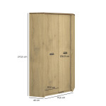 DENZEL szafa narożna 2d dąb cremona / dąb lefkas