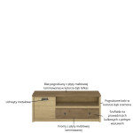 DENZEL szafka RTV 1d1s/125 dąb cremona / dąb lefkas