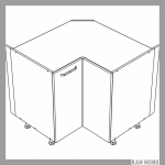 KAMMONO Fronty M4 Akryl - szafka dolna narożna DRP90