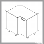 KAMMONO Fronty M4 Akryl - szafka dolna narożna DRP90X70
