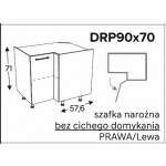 KAMMONO Fronty M4 Akryl - szafka dolna narożna DRP90X70