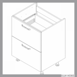 KAMMONO Klasyczne - szafka dolna DSS80/2PŁ do zabudowy płyty