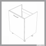 KAMMONO Fronty M4 Akryl - szafka dolna z drzwiami pod zlewozmywak DZ60.1