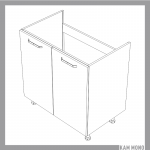 KAMMONO Klasyczne - szafka dolna DZ90 pod zlewozmywak