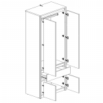 ERDEN szafa 4d1s biały