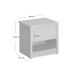 ERDEN szafka nocna 1s biały