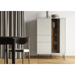 EP-02 - witryna 2d1s1w z oświetleniem - kaszmir/dąb ciemny 