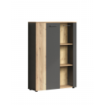  ESTEBAN witryna niska 2d1w grafit / dąb evok