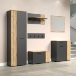 ESTEBAN komoda 2d1s grafit / dąb evok