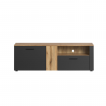 ESTEBAN szafka RTV 2d1s grafit / dąb evok