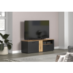 ESTEBAN szafka RTV 2d1s grafit / dąb evok