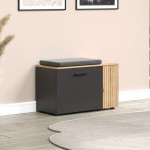 ESTEBAN szafka na buty 2d grafit / dąb evok