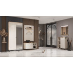 EVO szafa z lustrem 2d/40 kaszmir / dąb castello