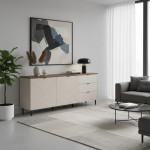 EVO komoda 2d3s kaszmir / dąb castello