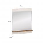 EVO szafa z lustrem 2d/40 kaszmir / dąb castello