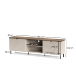 EVO szafka RTV 2d/180 kaszmir / dąb castello