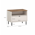 EVO szafka nocna 1s kaszmir / dąb castello