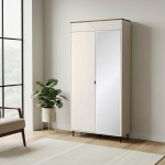 EVO szafa z lustrem 2d/40 kaszmir / dąb castello