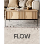 FLOW FW-06 - stolik 1s - dąb vincenza bielona/czarny