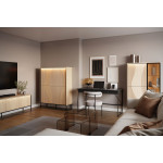 FLOW FW-06 - stolik 1s - dąb vincenza bielona/czarny