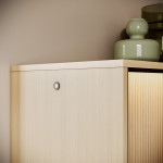 FLOW FW-02 - komoda 4d z oświetleniem - dąb vincenza bielona/czarny