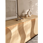 FLOW FW-05 - rtv 4d z oświetleniem - dąb vincenza bielona/czarny