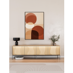 FLOW FW-05 - rtv 4d z oświetleniem - dąb vincenza bielona/czarny