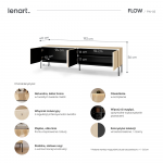 FLOW FW-05 - rtv 4d z oświetleniem - dąb vincenza bielona/czarny