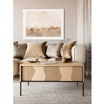 FLOW FW-06 - stolik 1s - dąb vincenza bielona/czarny