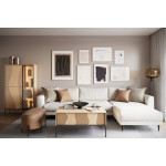 FLOW FW-06 - stolik 1s - dąb vincenza bielona/czarny