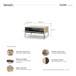 FLOW FW-06 - stolik 1s - dąb vincenza bielona/czarny