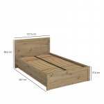 JAZZ łoże 120 z pojemnikiem dąb artisan