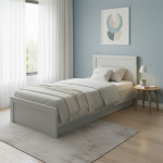 JAZZ łoże 90 z pojemnikiem kaszmir