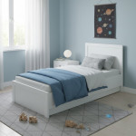 JAZZ łoże 90 z pojemnikiem biały