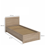 JAZZ łoże 90 z pojemnikiem dąb sonoma