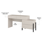 JUKOM S 24KSND03 TOALETKA-BIURKO KASZMIE