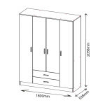 KAMI szafa z lustrem 4d2s