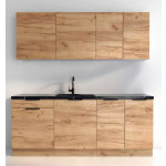 KAM SET Zestaw SET 2 zestaw szafek kuchennych z blatem DĄB ZŁOTY KRAFT