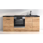 KAM SET Zestaw SET D200 P6 z blatem zestaw szafek dolnych DĄB ZŁOTY KRAFT