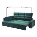 METRO NFPB Narożnik z ruchomymi zagłówkami i oparciami